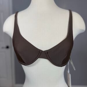 Rhythm. Classic Underwire Top, Chocolate, S